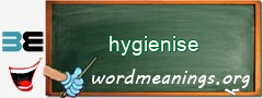 WordMeaning blackboard for hygienise